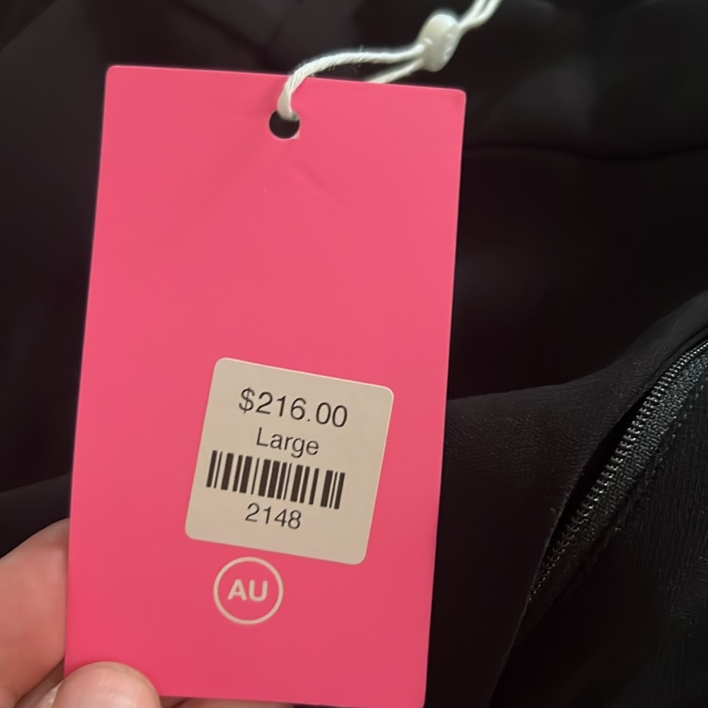 ￼Amanda Uprichard new with tags black wide leg cargo dress pants size large - Picture 6 of 7